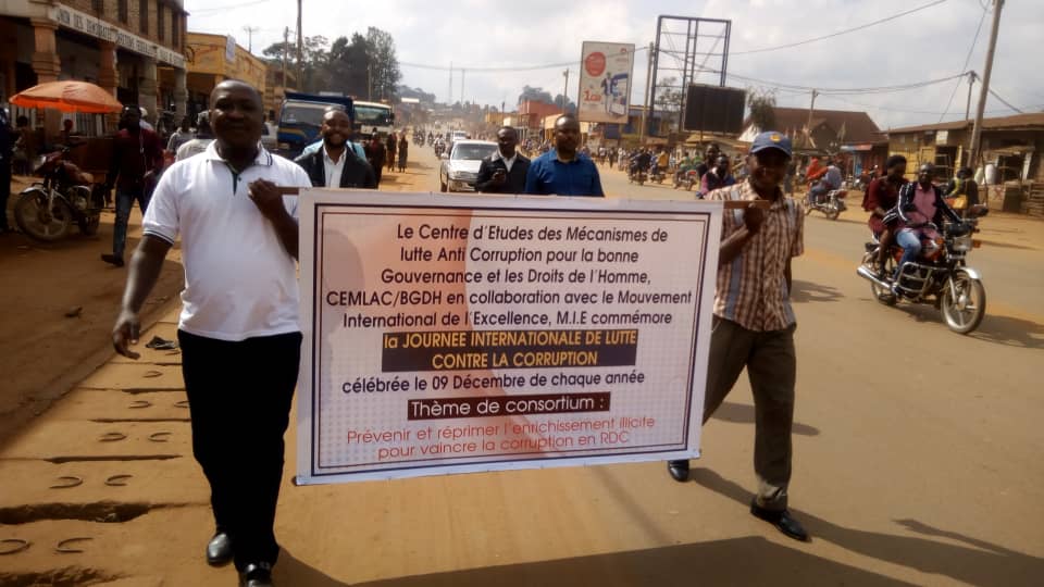 Butembo : Journée internationale de lutte contre la corruption, le CEMLAC/BGDH dénonce la recrudescence de la corruption en Rdc