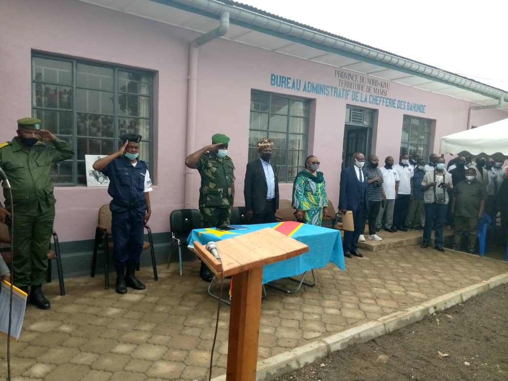 Masisi: Inauguration  du bureau de la chefferie des Bahunde et de la maison d&rsquo;accueil des autorités étatiques.