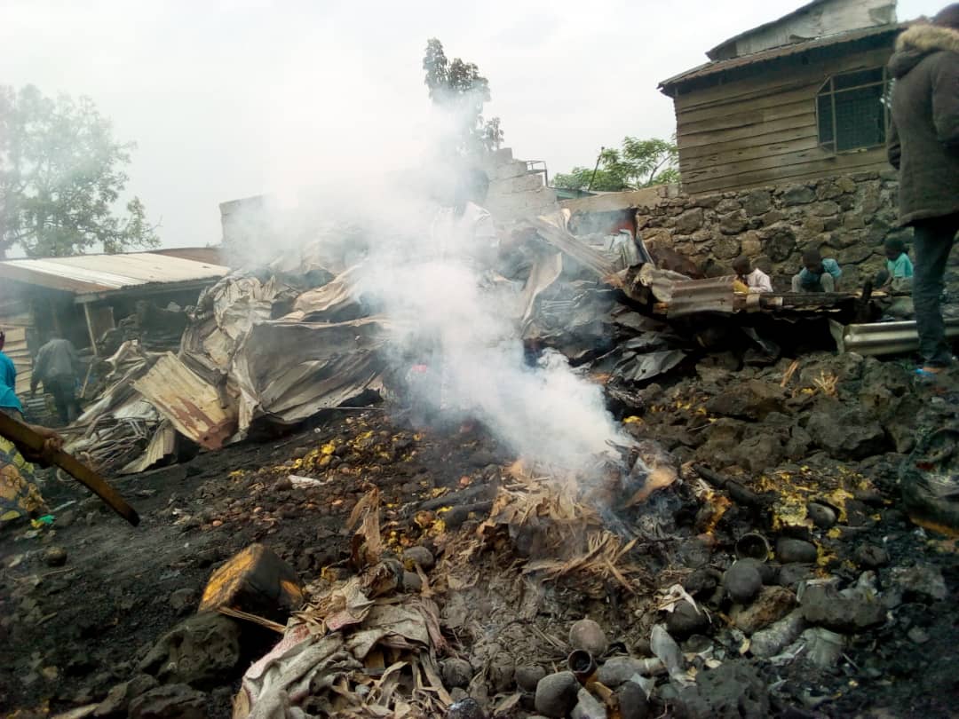 Goma: une maison de 7 ménages incendiée à Kasika