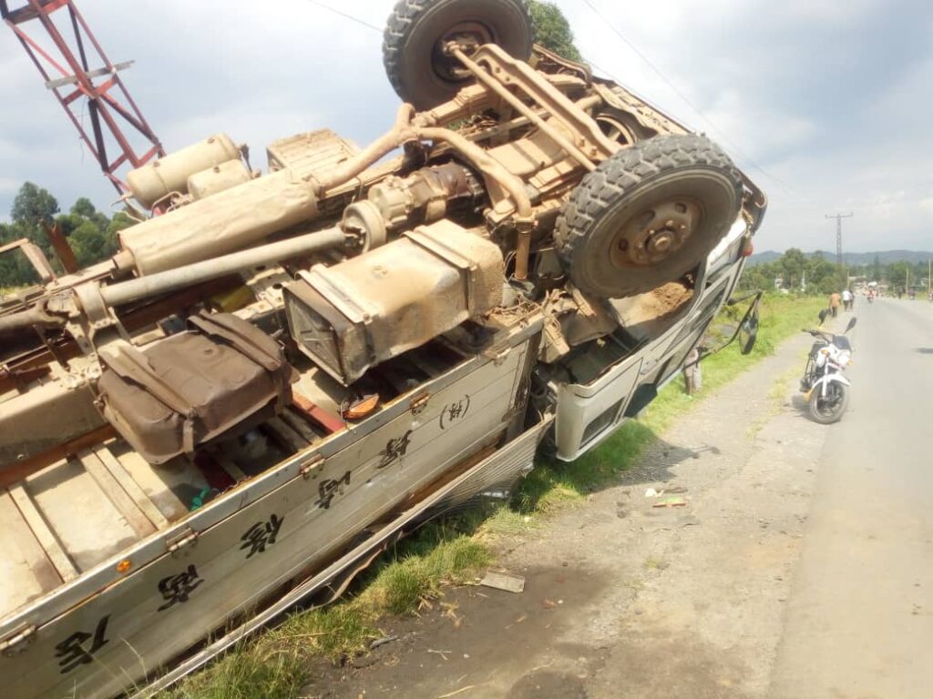 Rutshuru:3 morts  et plusieurs  blessés dans un accident de circulation  sur le tronçon Kiwanja-Kahunga.