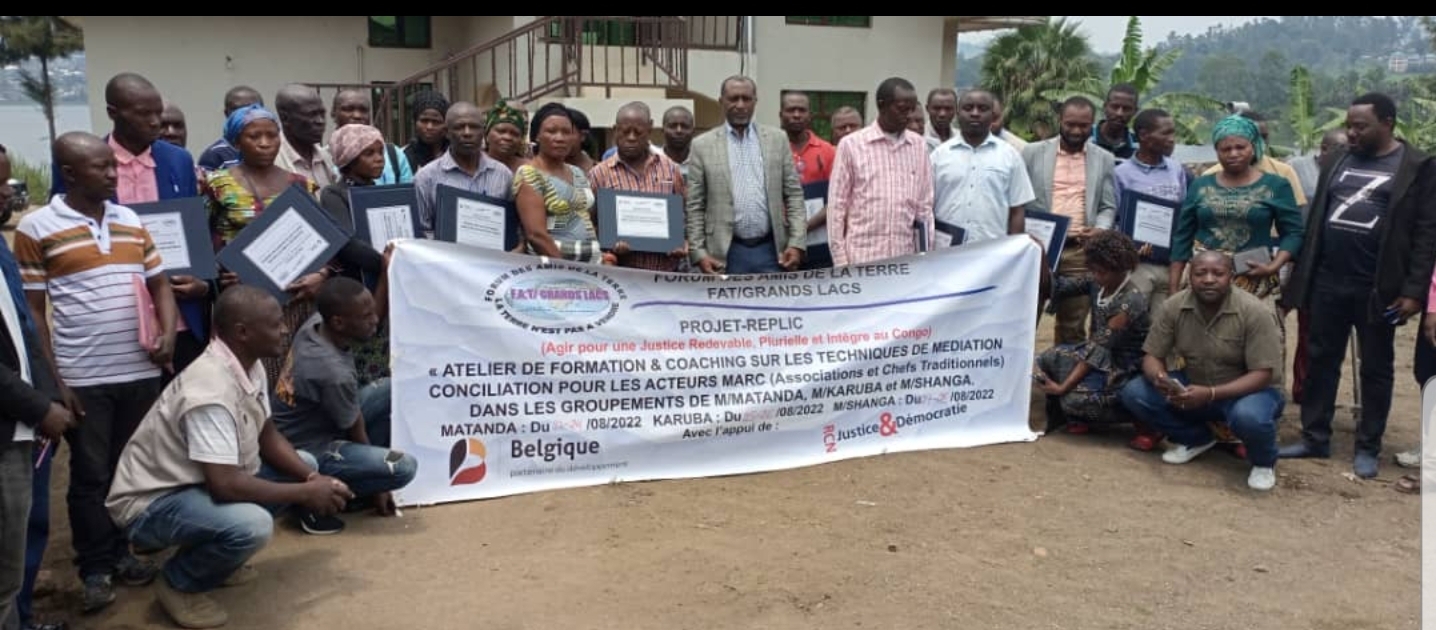 les chefs traditionnels et acteurs de MARC au Nord-Kivu outillés sur les techniques de médiation-conciliation
