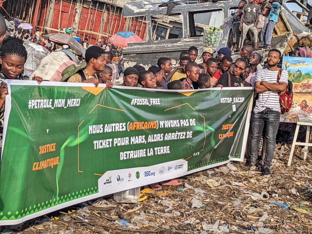 Nord-Kivu : « Justice climatique ! Nous autres, n&rsquo;avons pas de ticket pour Mars. Arrêtez de détruire la terre », ce message des jeunes de l&rsquo;AVJDC et XR de Goma