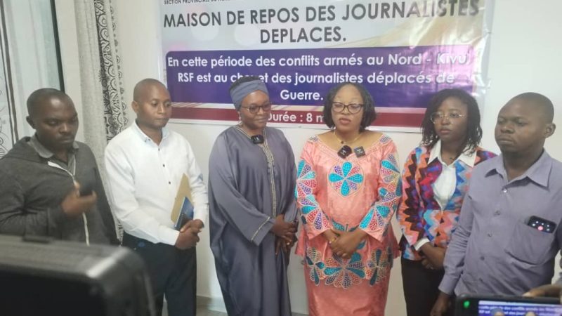 Goma : Les journalistes déplacés de guerre visités par l’ONG reporter sans frontière