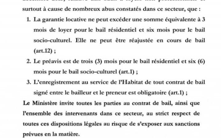 Goma : La garantie locative en contradiction avec la réglementation nationale