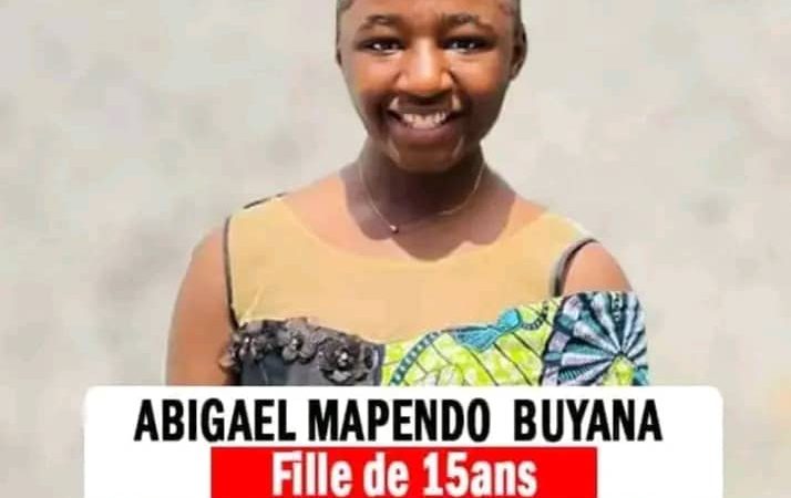 Goma: Abigaël Buyana, une adolescente de 15 ans retrouvée morte au quartier Kyeshero, un jour seulement après sa disparition