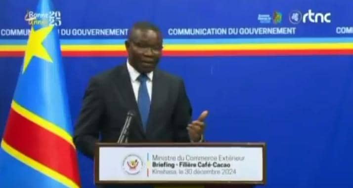 RDC : le ministre Julien Paluku apaise les exportateurs de café et cacao après l&rsquo;alerte d&rsquo;éventuel retrait de ces produits sur le marché de l&rsquo;UE.