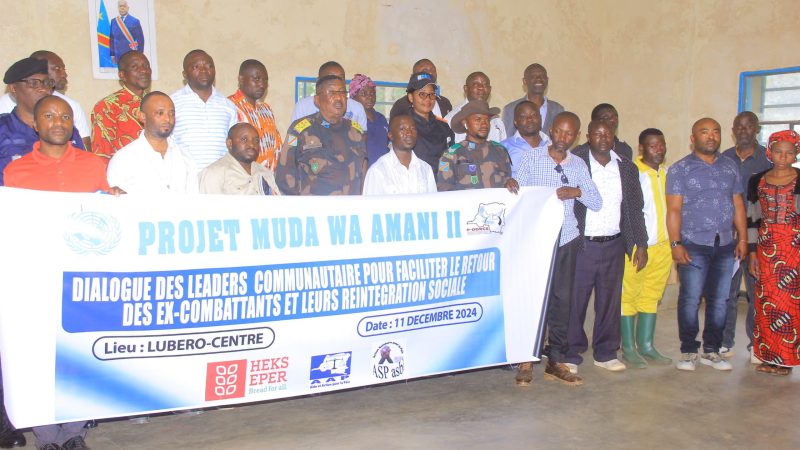 Lubero : Les leaders communautaires s’engagent à faciliter une réintégration apaisée des ex-combattants (Nord-Kivu)